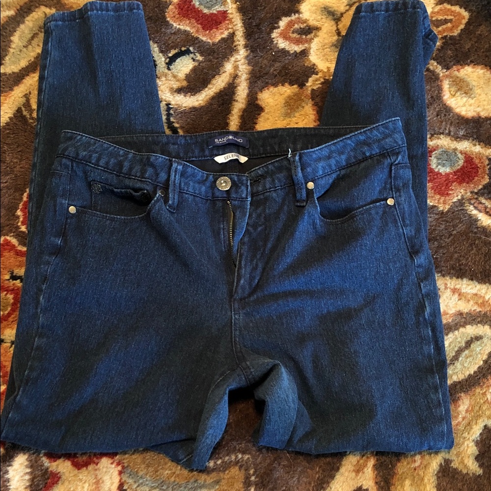 Dark Wash Jeans Leggings - Elastic Stretch Denim
